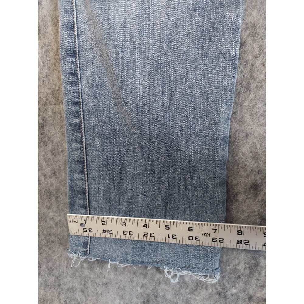 NYDJ Jeans Womens 00 Blue Marilyn Straight Raw Hem Stretch Lift Tuck Medium Wash - Picture 5 of 11